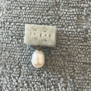 Natural Jade and Freshwater Pearl Slider Pendant